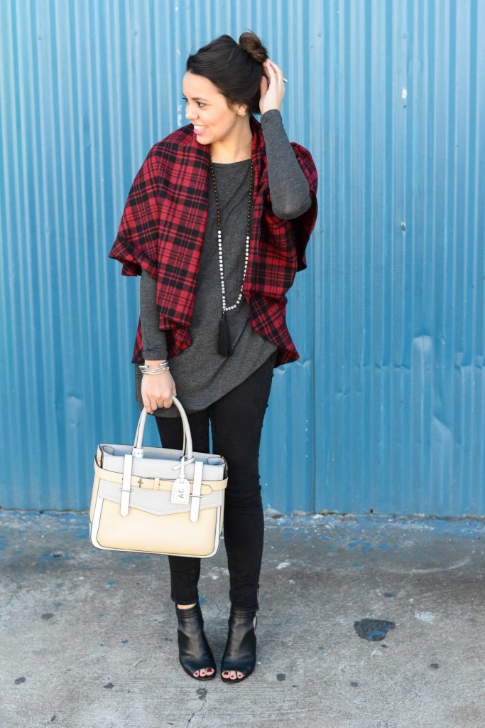 Red Houndstooth Cape