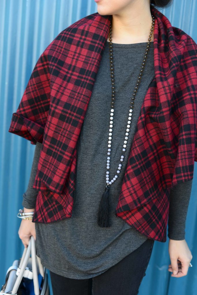Houndstooth cape 