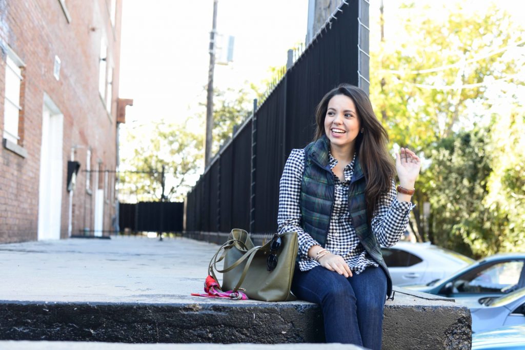 Tartan Puffer Vest