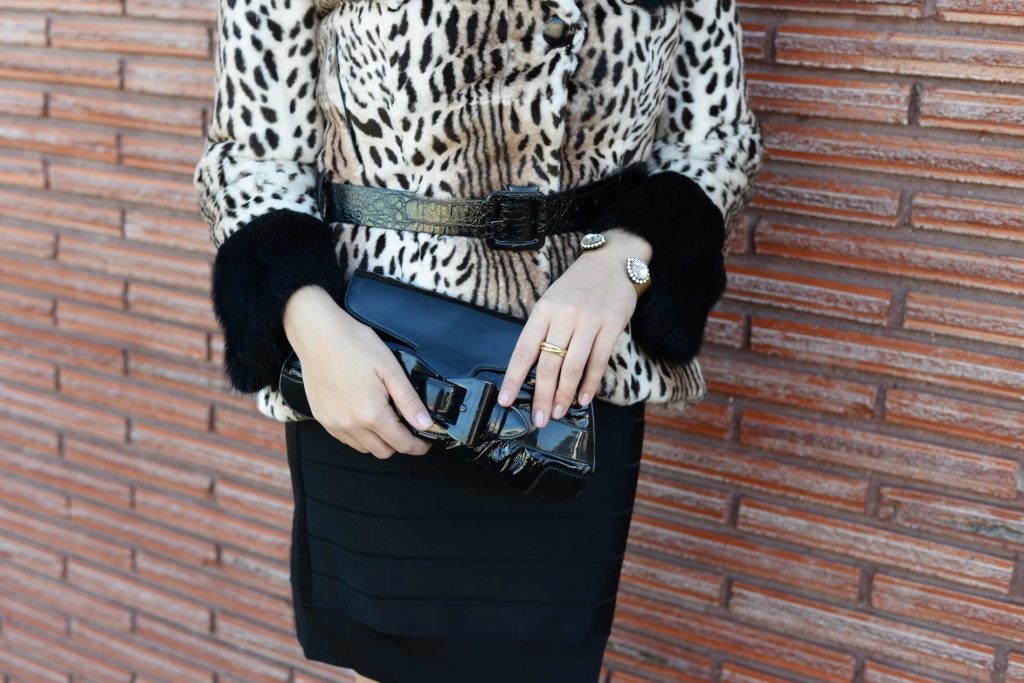 Belted leopard jacket