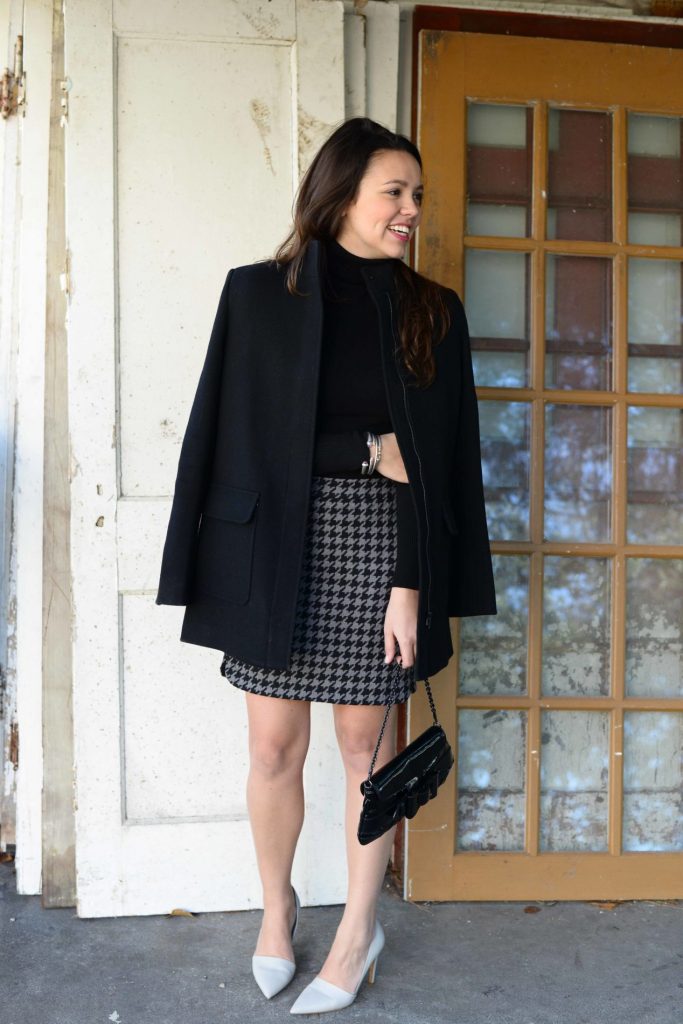 Wool coat + houndstooth