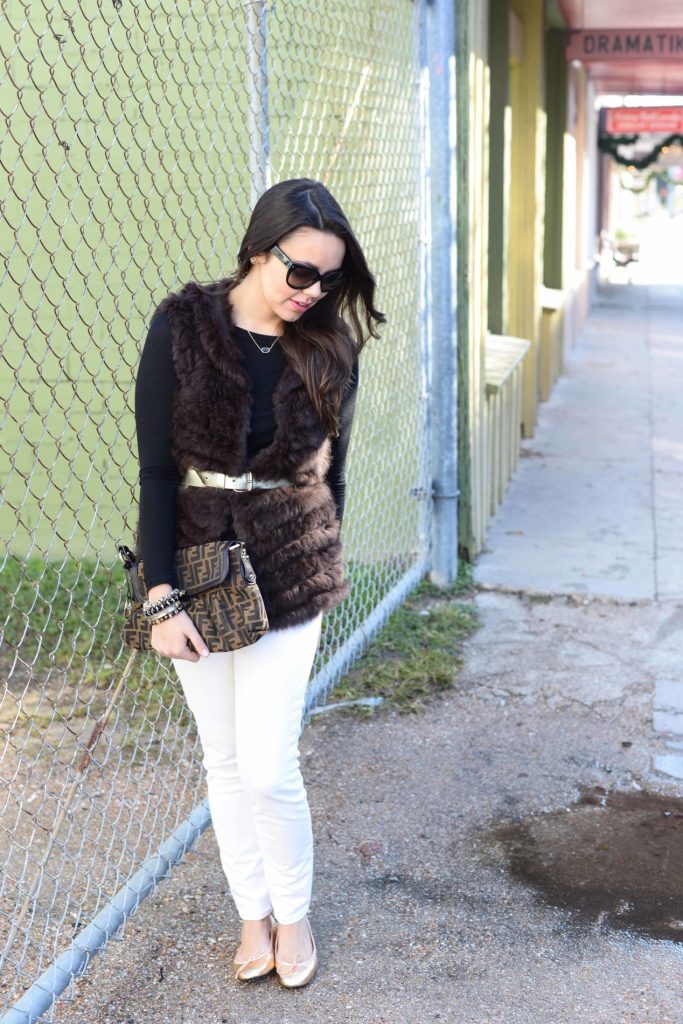 Fur and White Denim