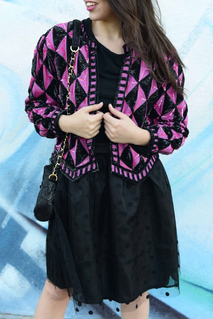 Cheeky Vintage Houston jacket + Emerson Rose tulle skirt 