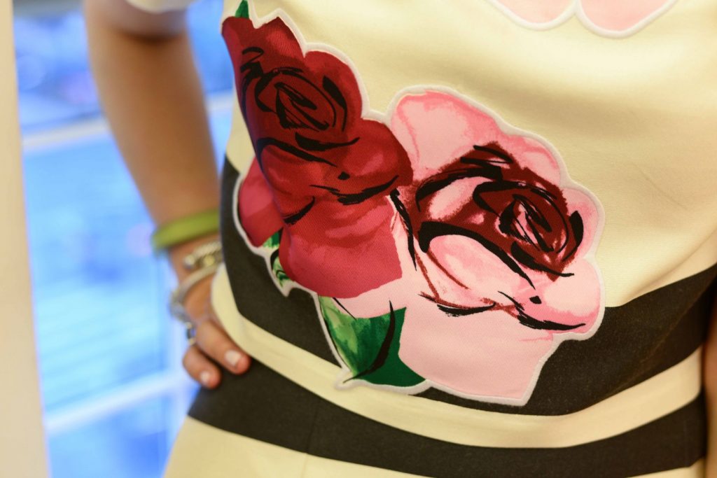 Kate Spade Madison Ave. Collection stripe Lummi top