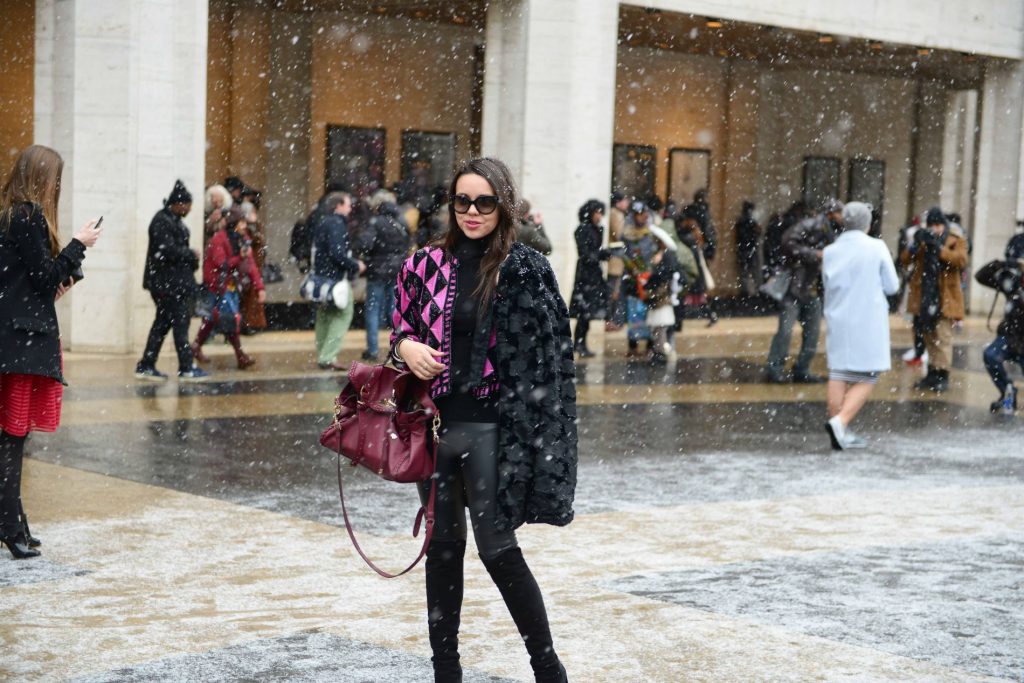 Snow at NYFW - Blogger Style