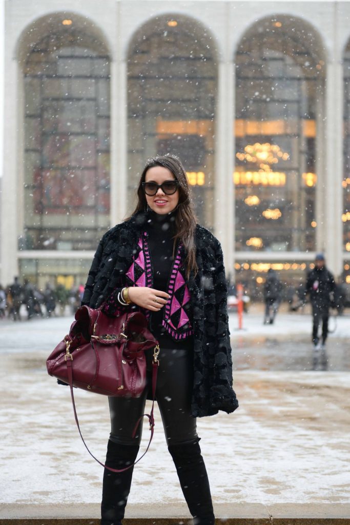 Snow at NYFW - Lincoln Center