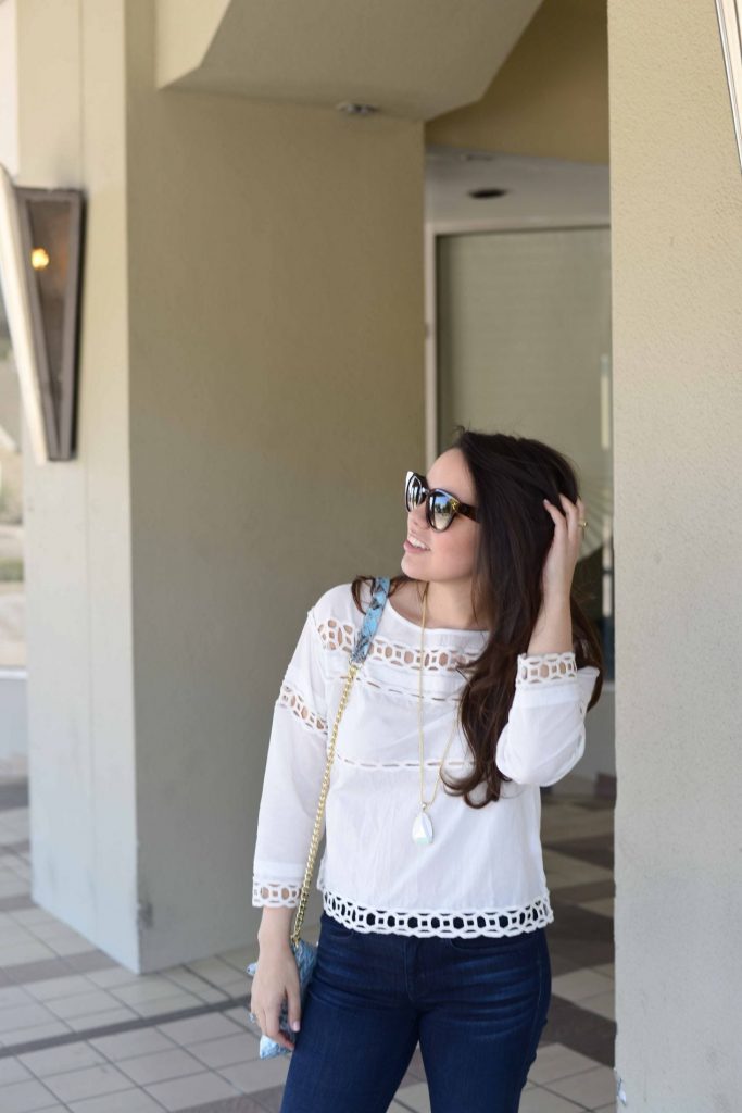 Pam & Gela Eyelet top