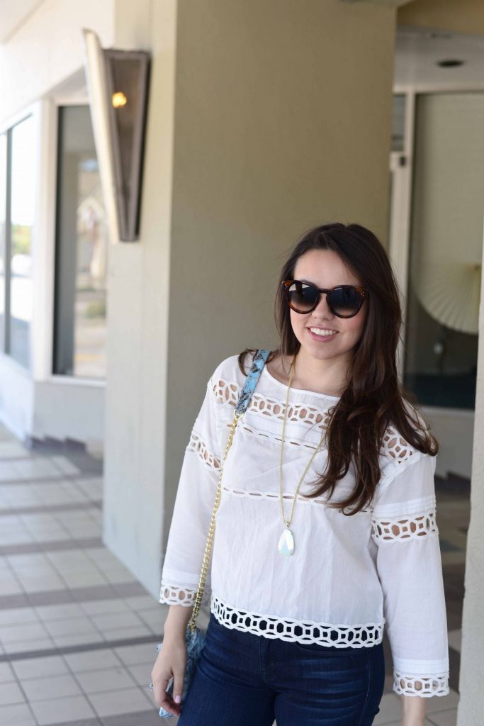Pam & Gela Eyelet top