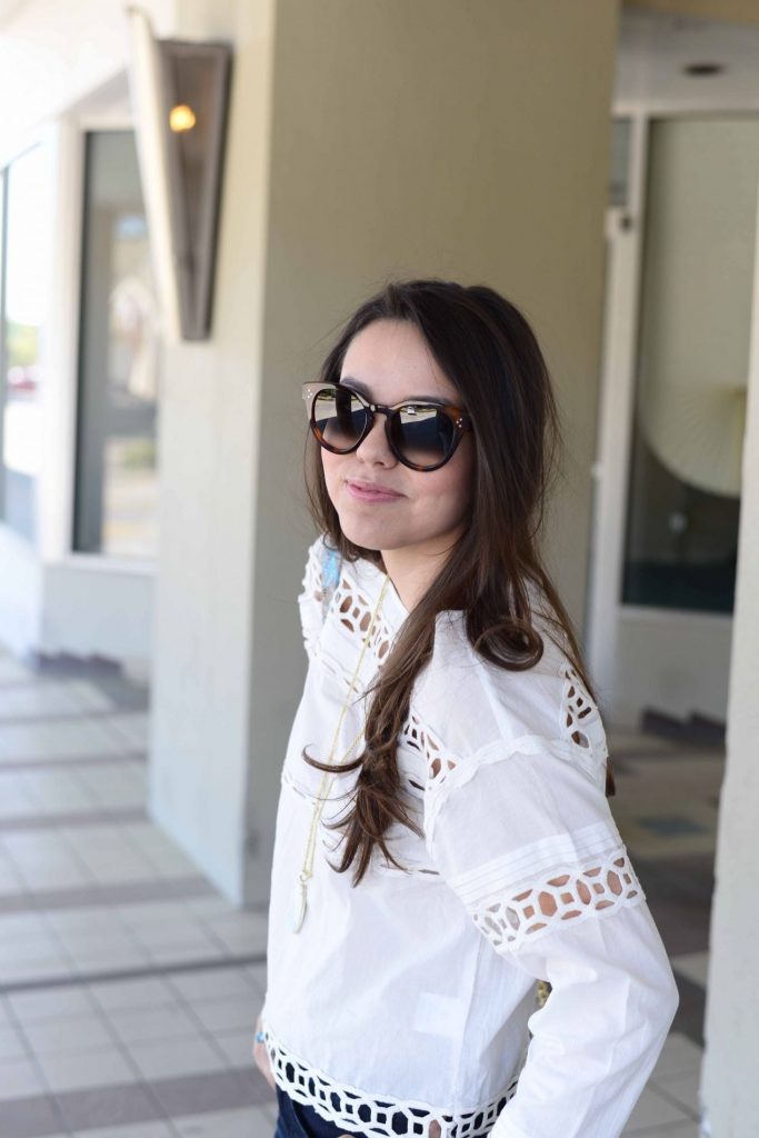 Pam & Gela Eyelet top
