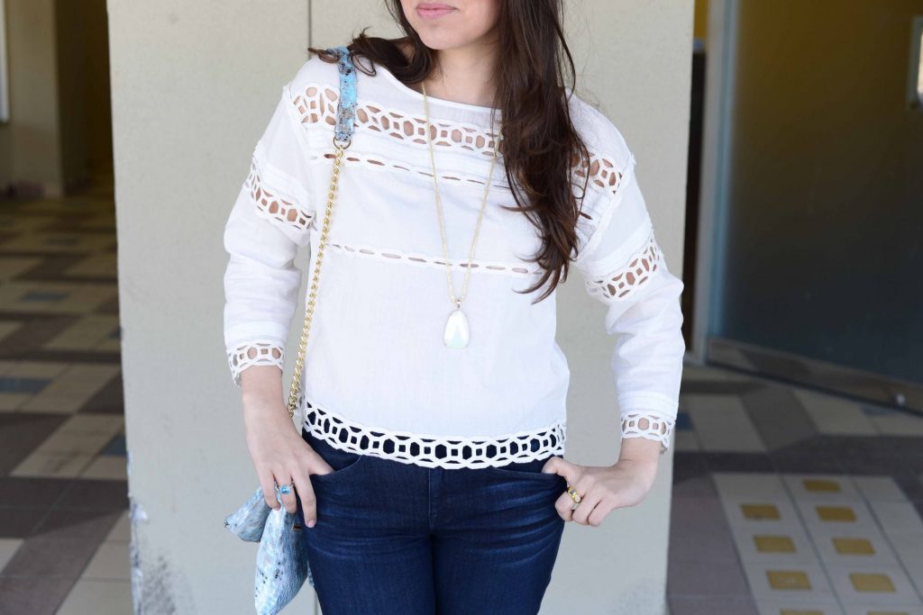Pam & Gela Eyelet top