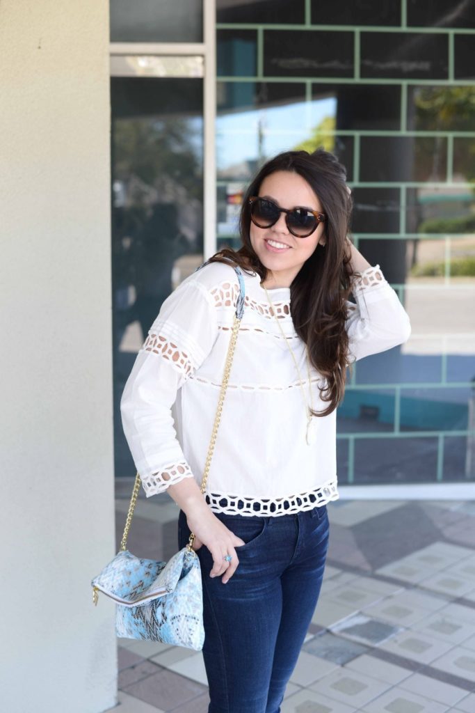 Pam & Gela Eyelet top