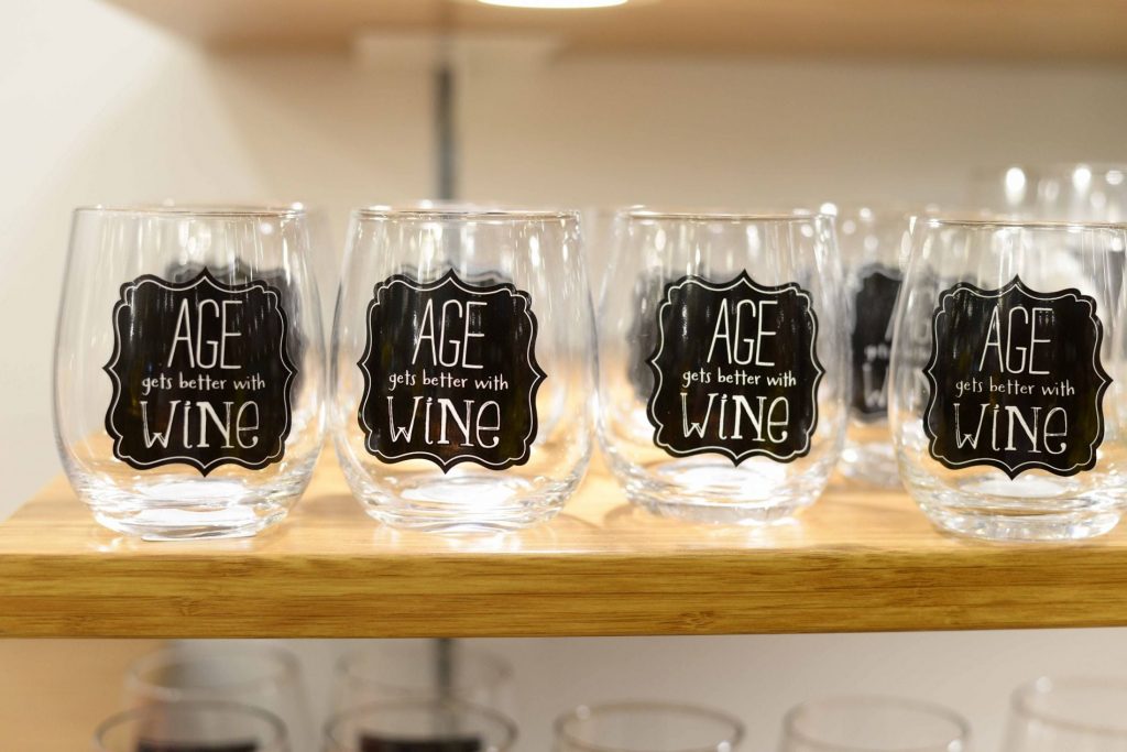 Pier 1 Imports stemless wine glasses