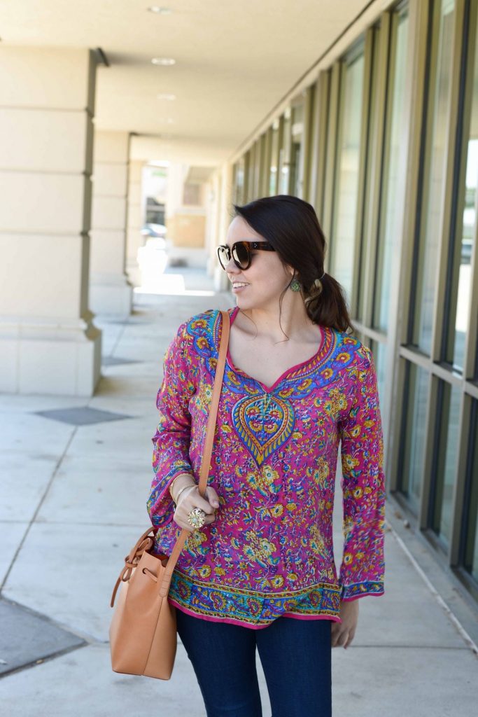 Tolani silk scarf top