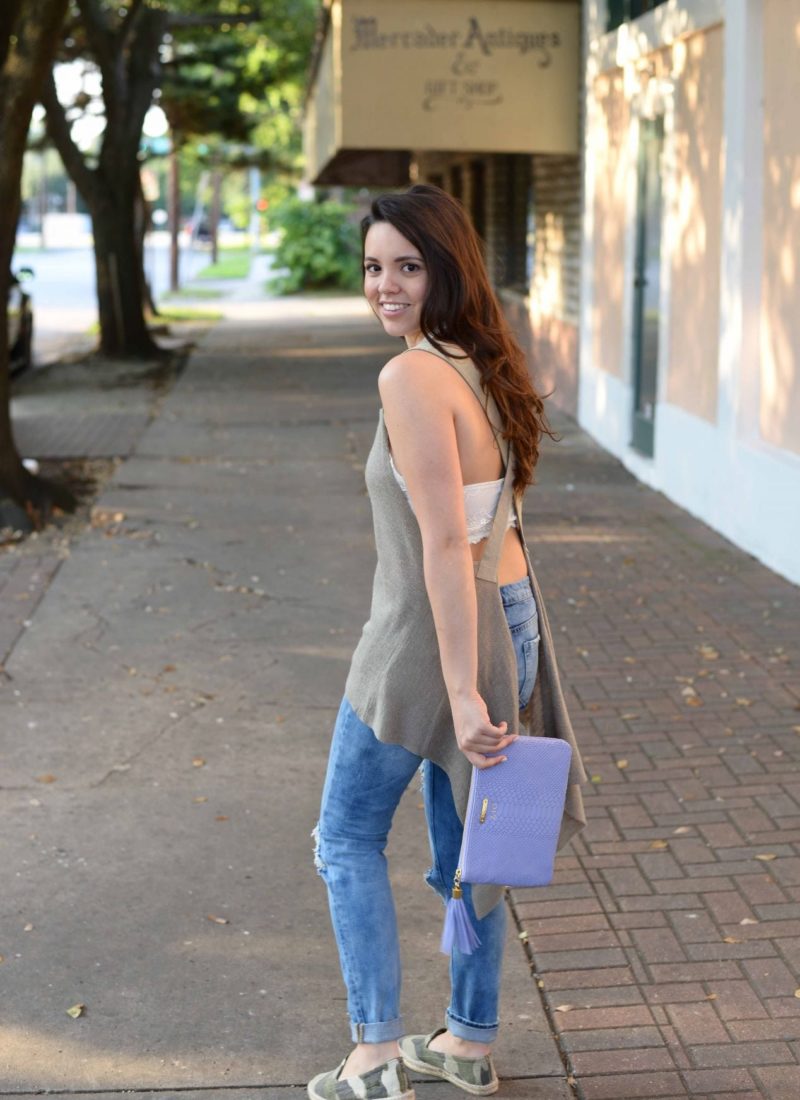 Backless sweater tank