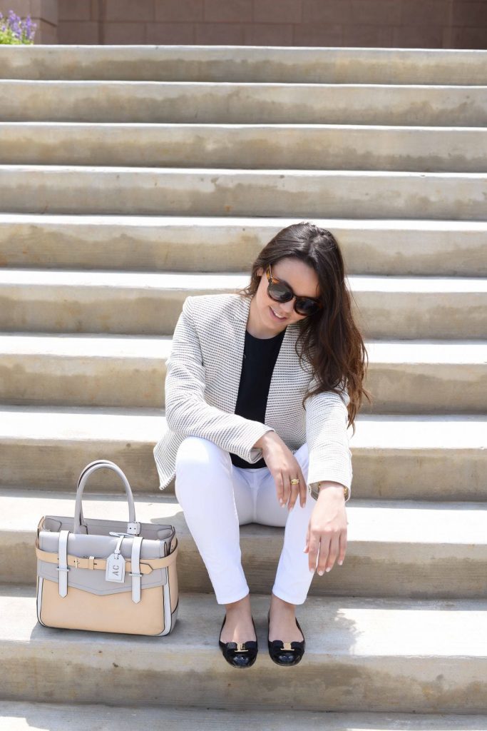 Tweed black & white blazer