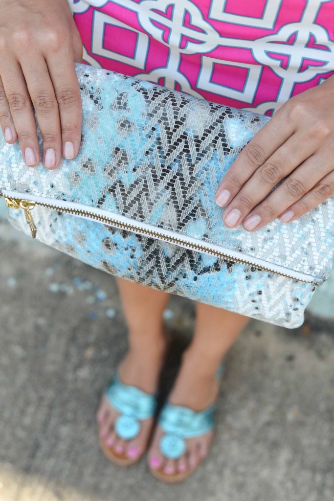 Kelly Wynne Flirty Foldover clutch
