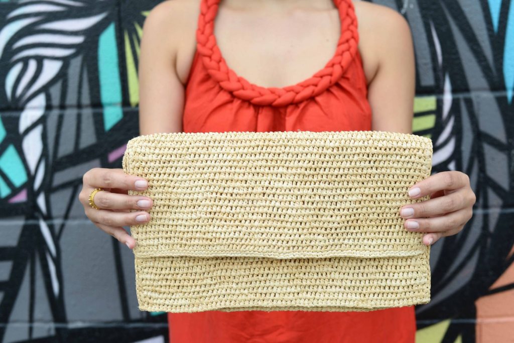Heidi Wynne Edgartown Raffia clutch