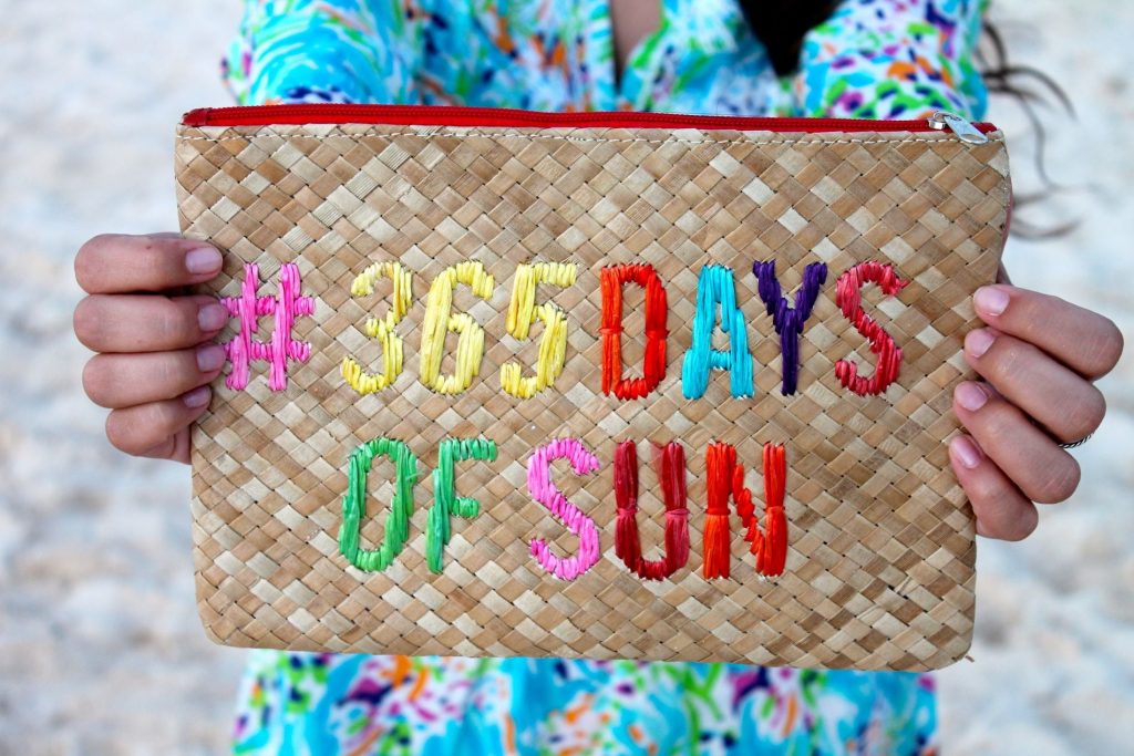 Swell Caroline raffia clutch
