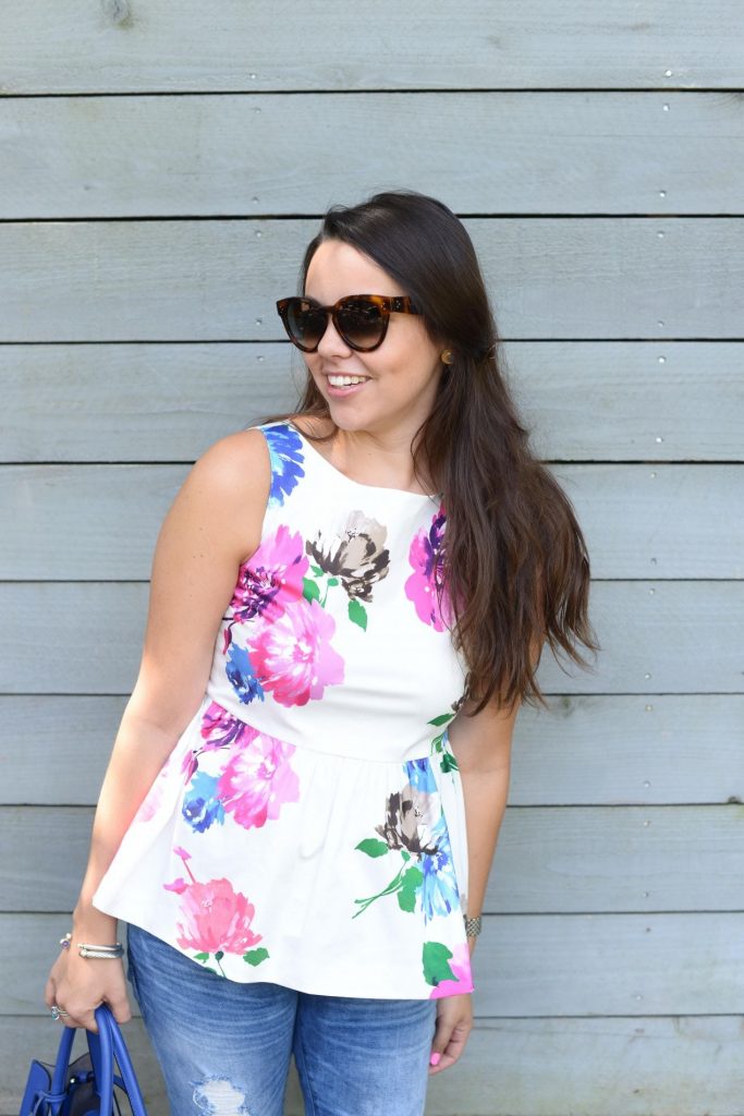 Floral peplum blouse - Kate Spade