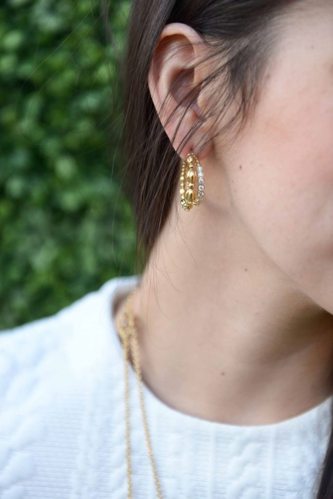 Gumuchian High-end jewelry diamond hoop earrings