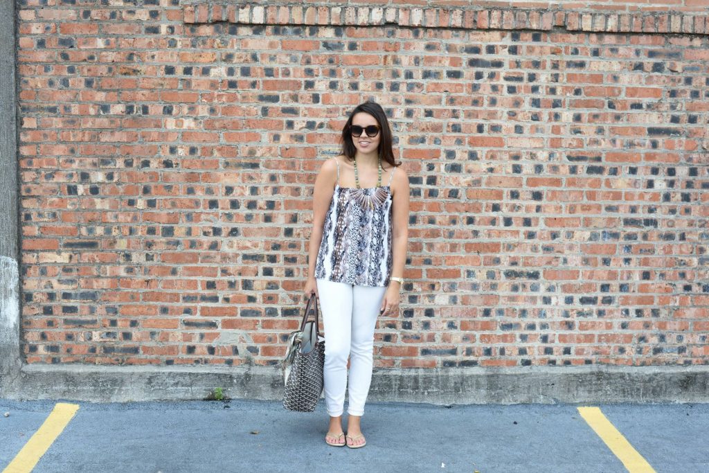 Equipment snakeskin print cami 