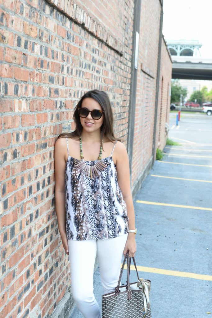 White denim + cami for summer
