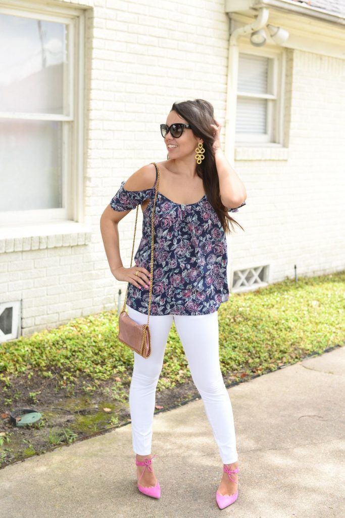 Navy, hot pink and white for summer