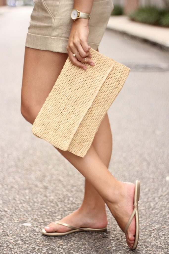 Heidi Wynne Edgartown raffia clutch