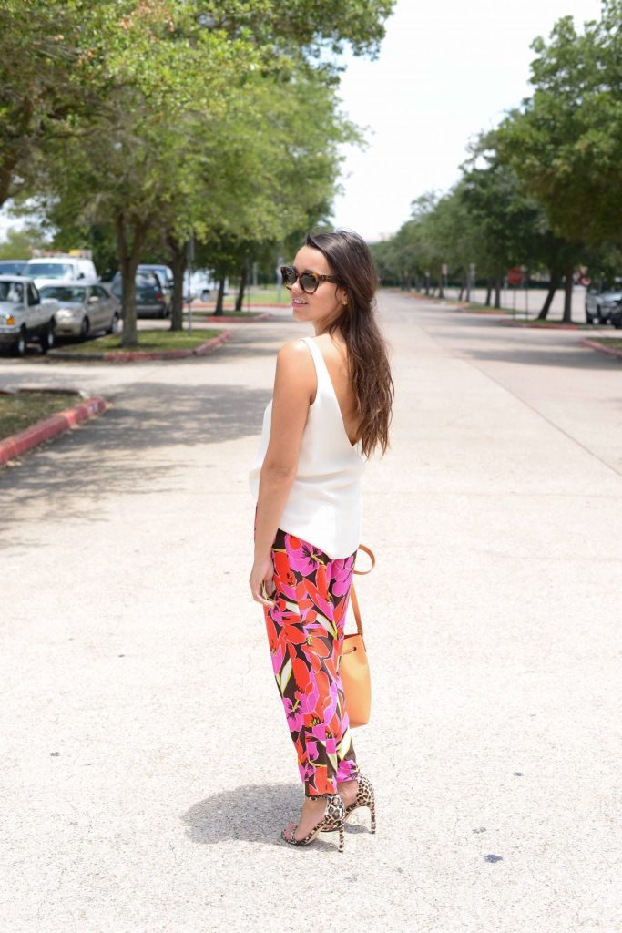 Low back tank & floral pants