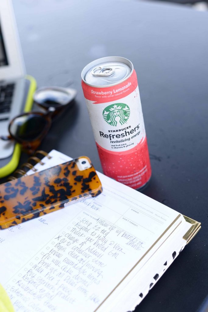 Starbucks Refreshers & to-do lists