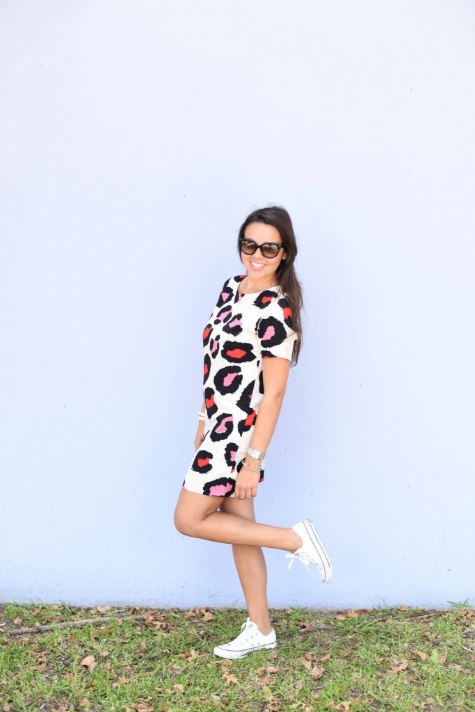 Beige and pink dress