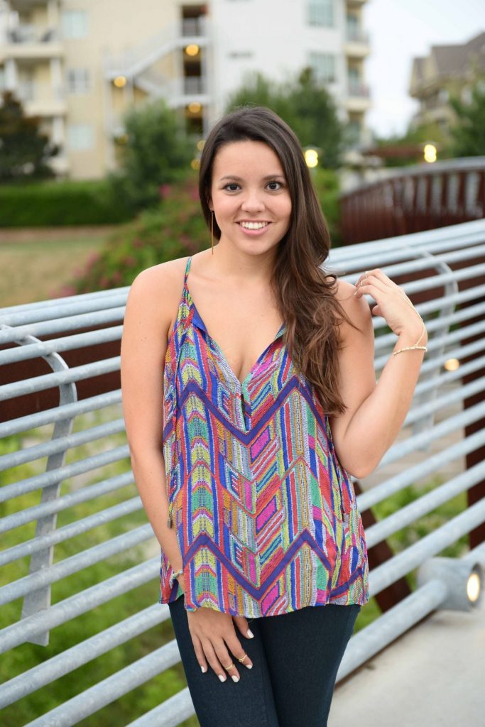 Printed silk geo tank