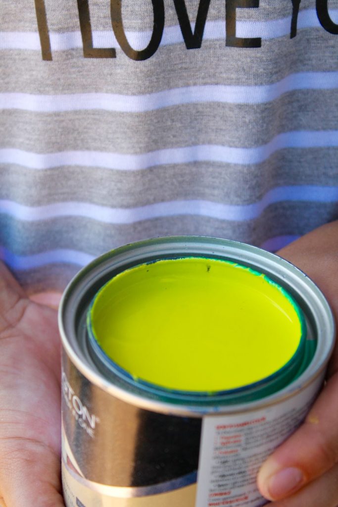 Lime green paint via Ace Hardware