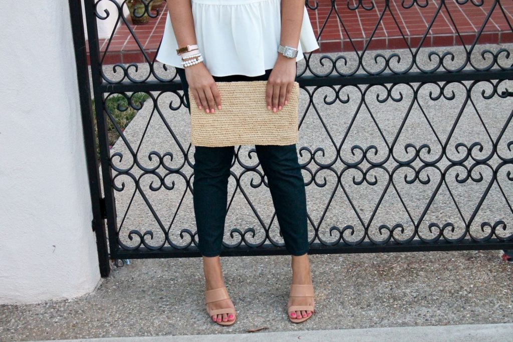 Heidi Wynne raffia clutch
