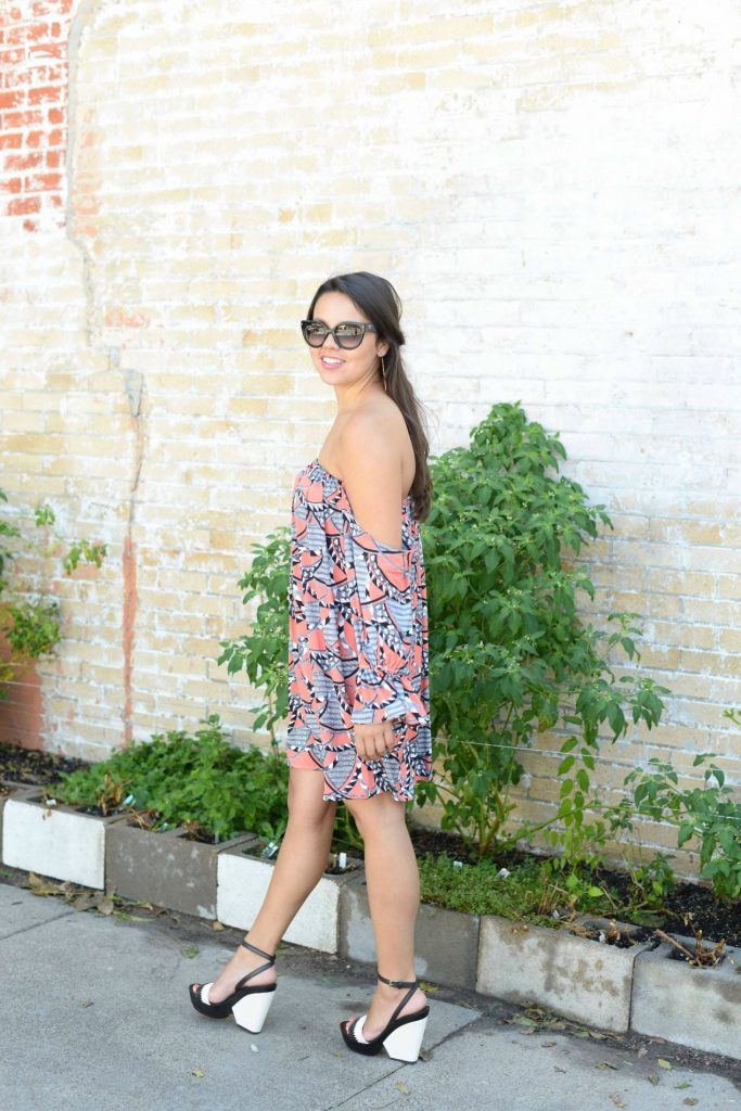 Tbags Los Angeles printed knot dress - Adored by Alex
