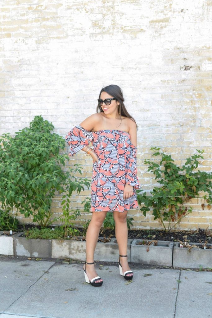 Off the Shoulder dress - Adored by Alex blog