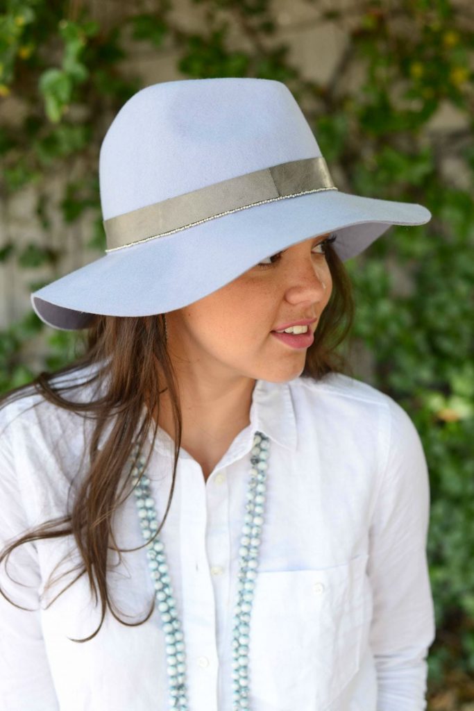 lavender floppy hat