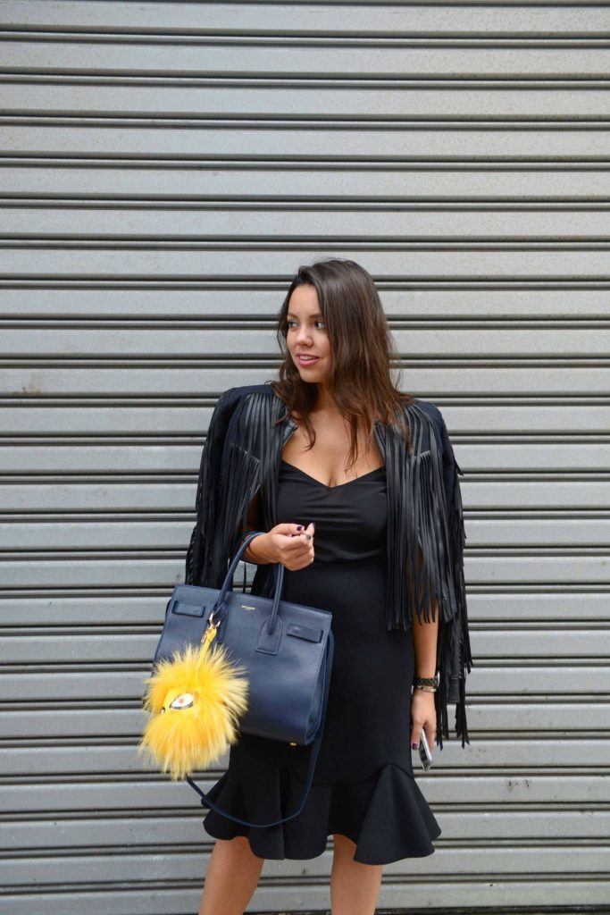 Jacket over shoulders