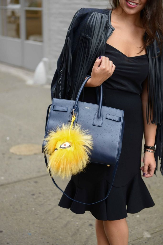 Saint Laurent Sac Du Jour & Fendi Monster keychain