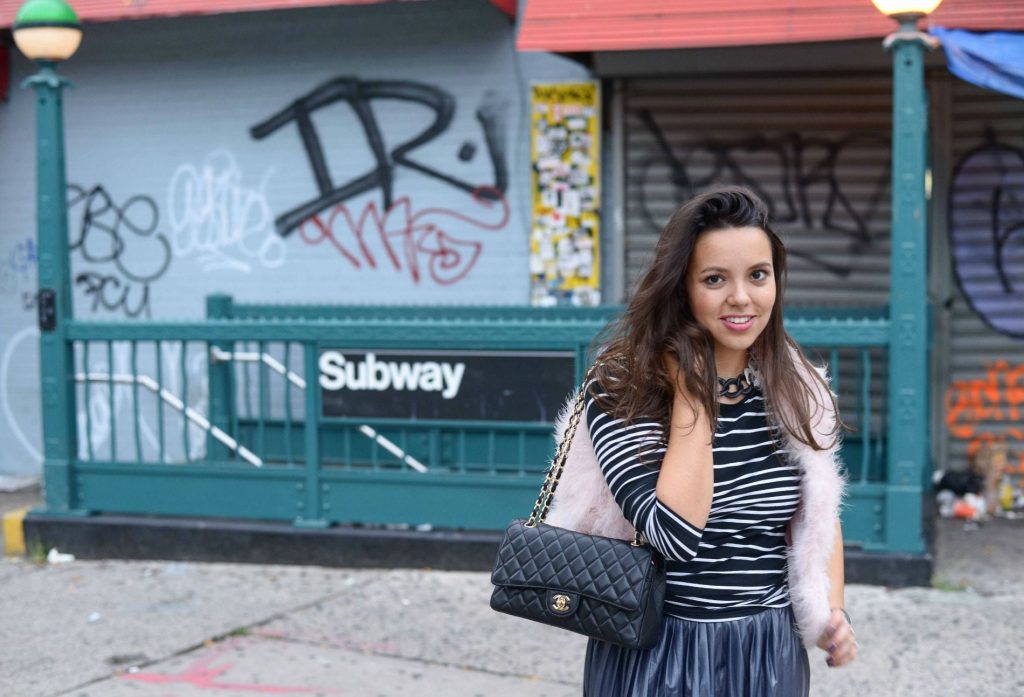 Blush pink feather vest