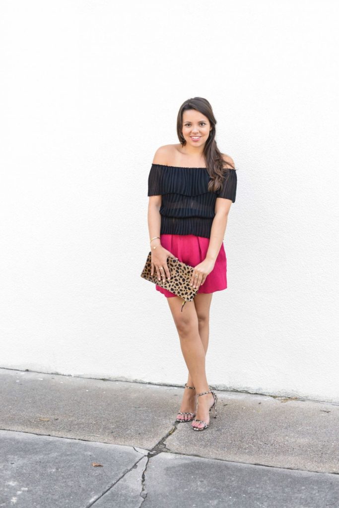 Black, pink and leopard print