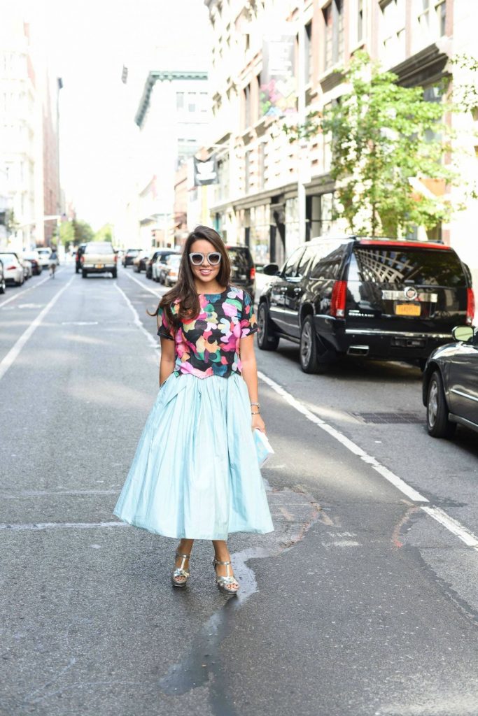 SheIn Colored Crop Top - Alexandra Carreno NYFW