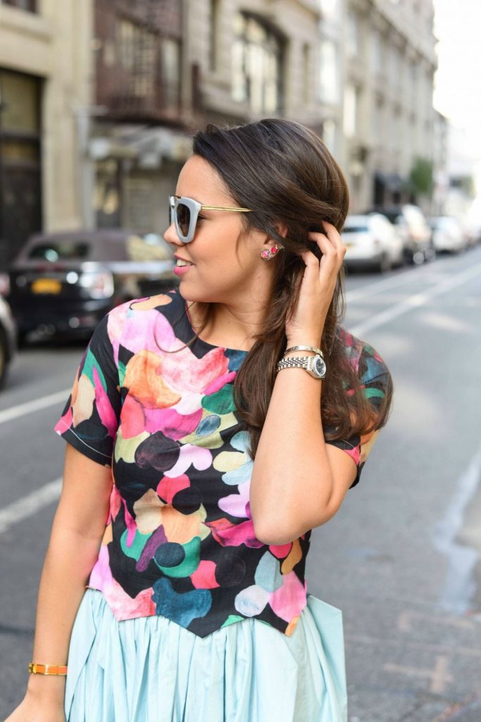 SheIn Colorful spotted top - Alexandra Carreno