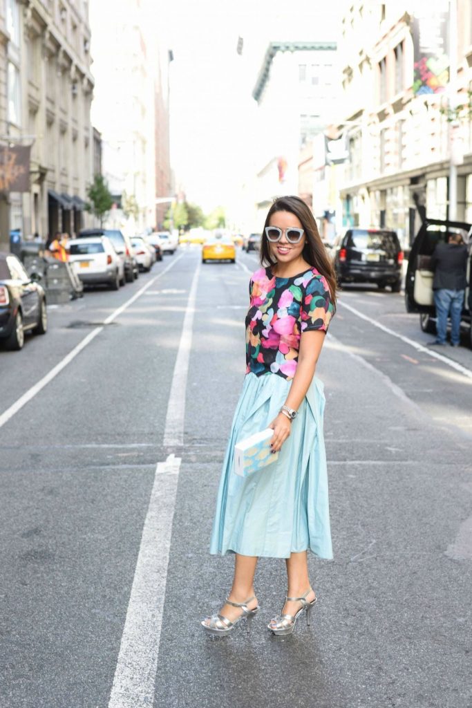 Tibi pleated skirt - Alexandra Carreno NYFW SS16