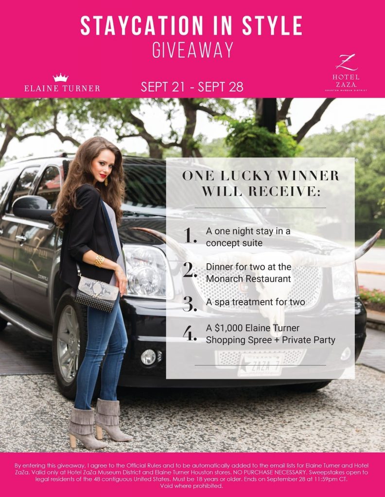 Elaine Turner - Hotel ZaZa Houston giveaway - Girl Wonder Life