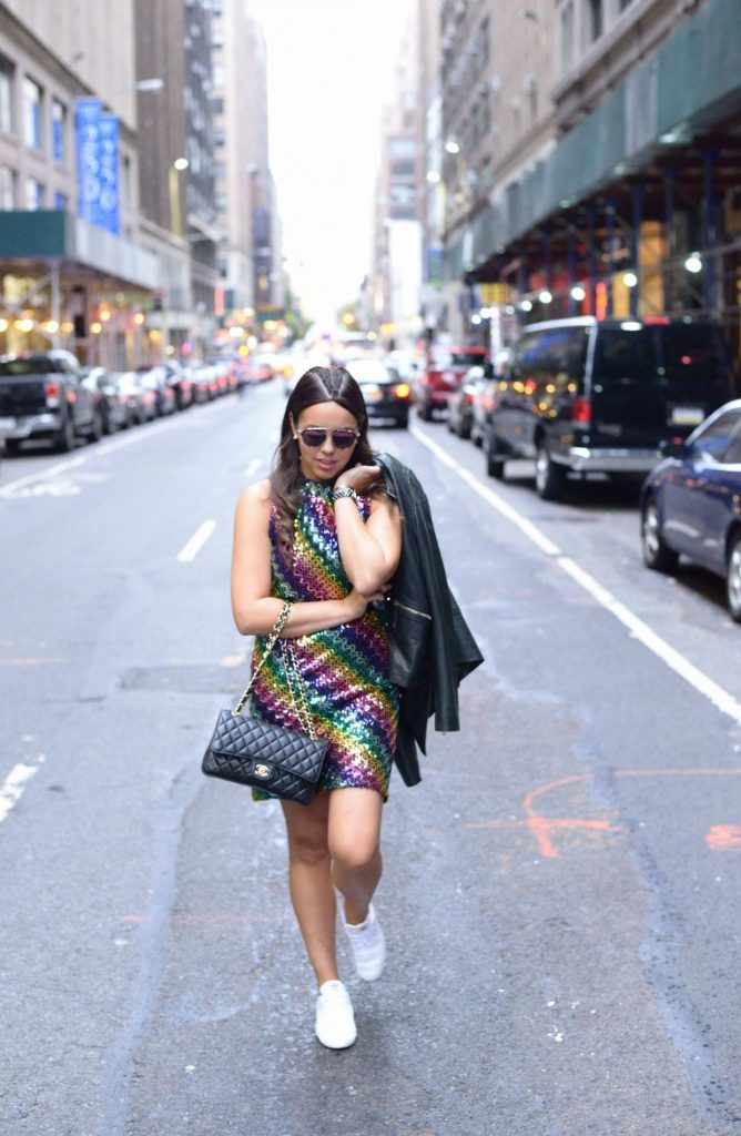 Chanel quilted bag - NYFW street style - Alexandra Carreno