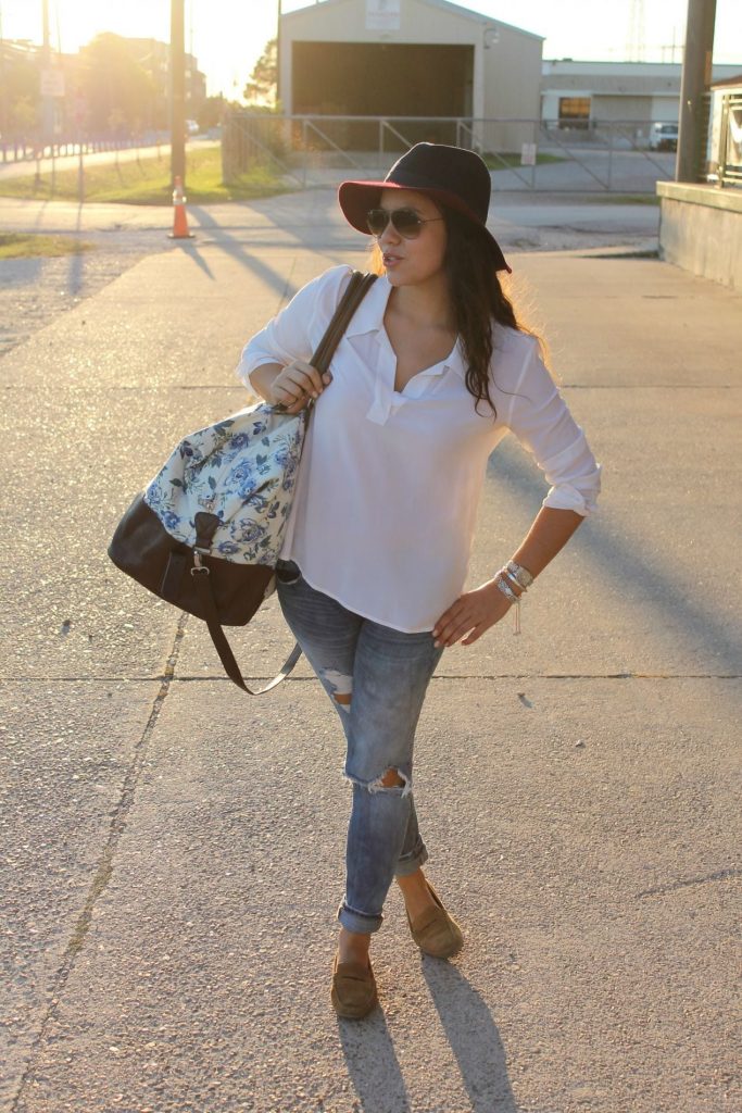 Distressed Blank Denim jeans