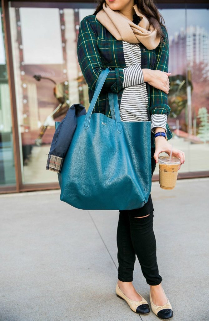 Cuyana classic leather tote