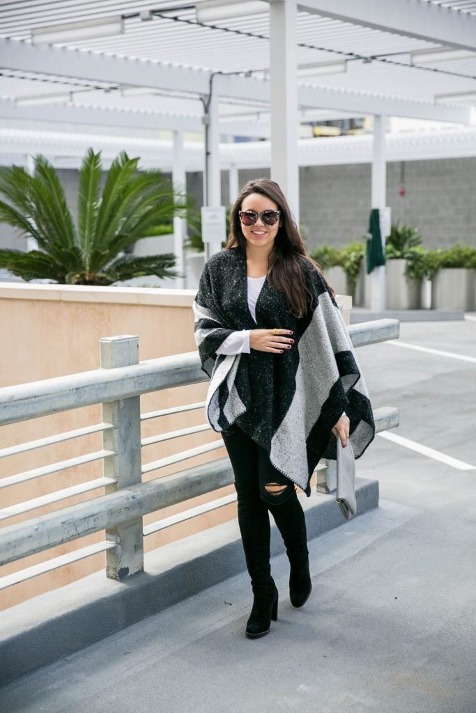 Ily Couture Striped Cape