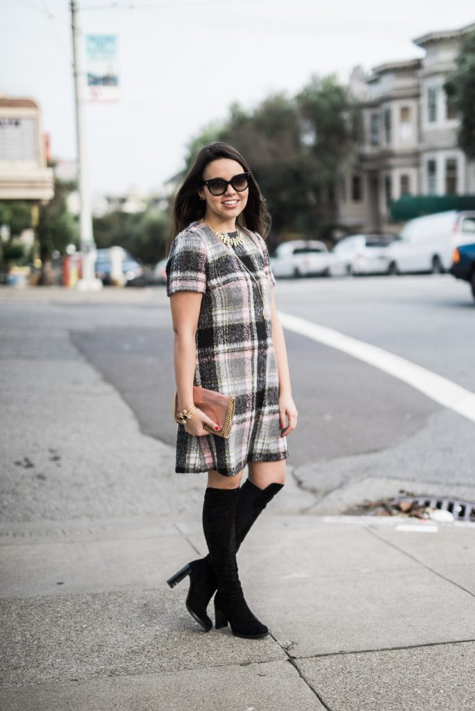 Plaid Shift Dress 